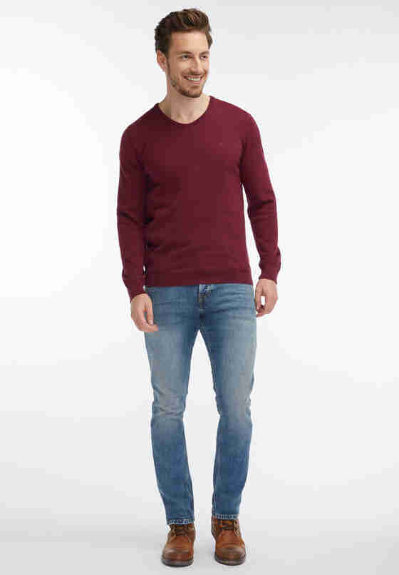 Sweater Basic-Pullover, Rot, model