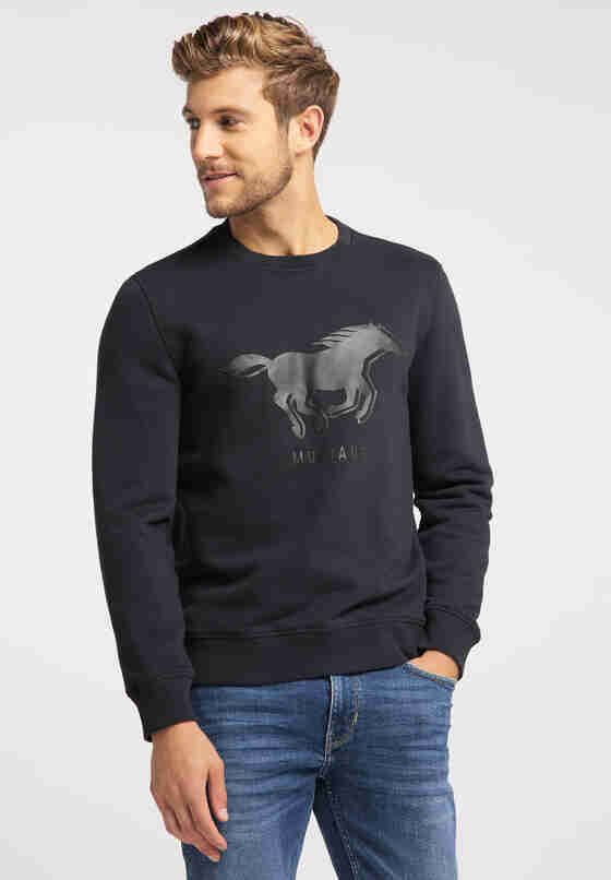 Sweatshirt Ben C Logoprint, Grau, model