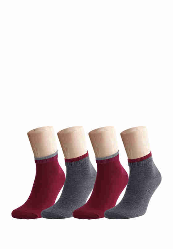 Accessoire 4x elastische Socken, Rot, bueste