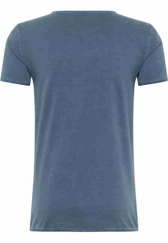 T-Shirt Style Washed Crew-Neck, Blau, bueste