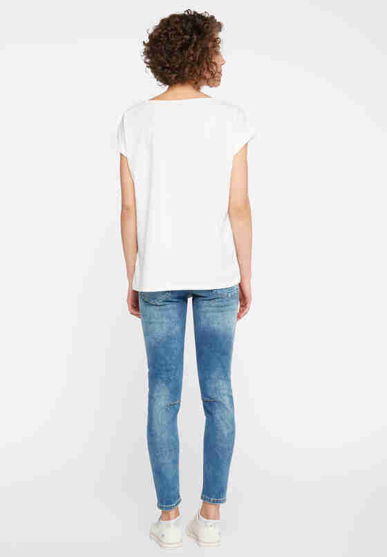 T-Shirt Spitzenshirt, Weiß, model