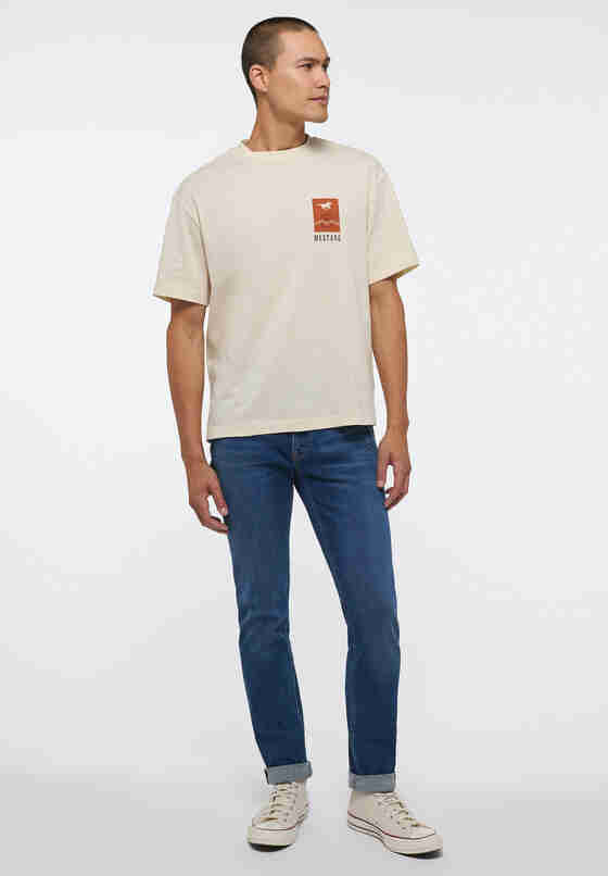T-Shirt Style Aidan C Print, Natur, model