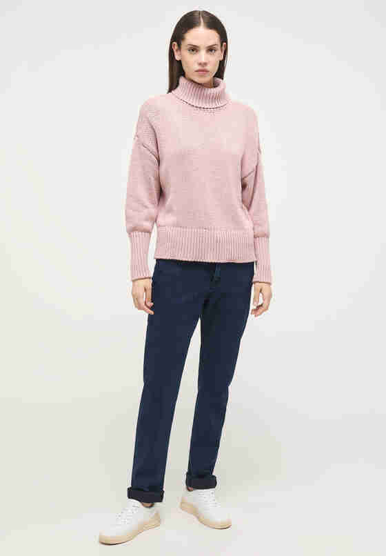 Sweater Rollkragenpullover, Rosa, model