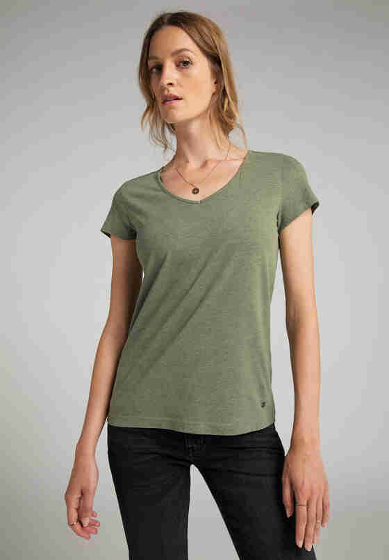 T-Shirt Basic-Shirt, Grün, model