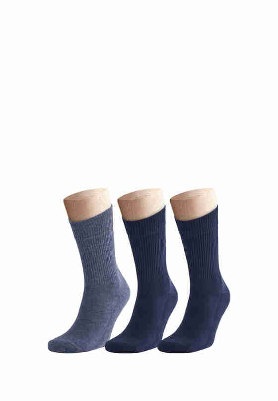Accessoire 3x Socken, Blau, bueste