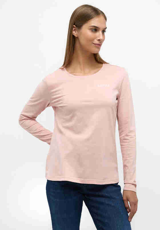 T-Shirt Langarmshirt, Rosa, model