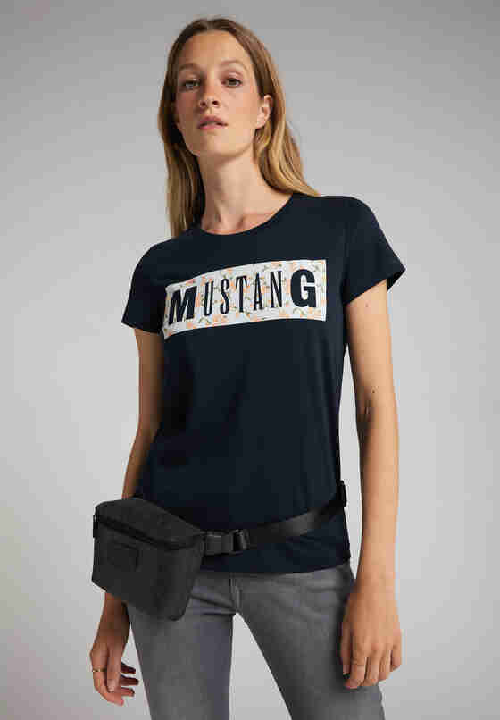 T-Shirt mit Label-Print jetzt kaufen Mustang bei bei
