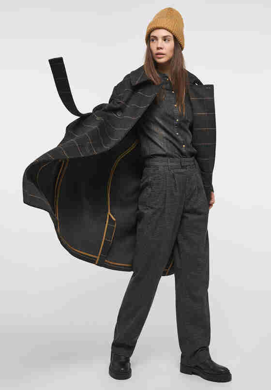 Jacke Style Heather Wool Coat, Schwarz, model