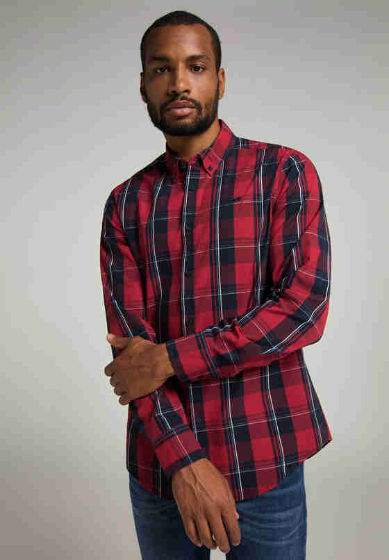 Hemd Style Clemens Mixed check, Rot, model