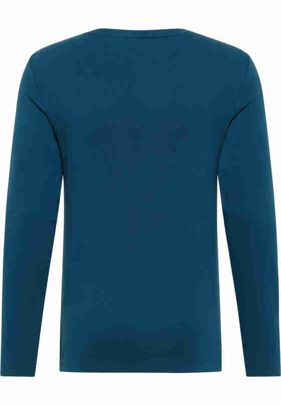 T-Shirt Style Anton C Henley, Blau, bueste