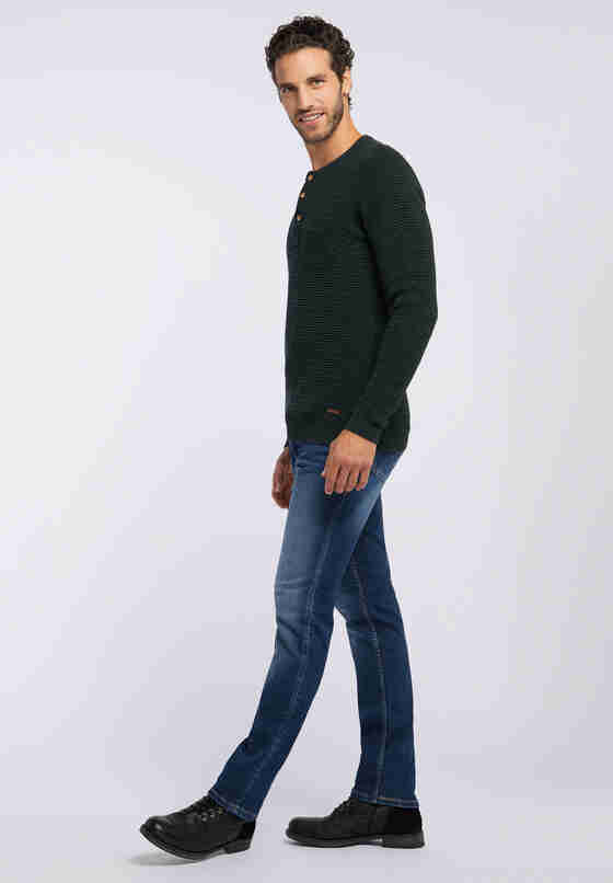 Sweater Emil C Henley, Grün, model