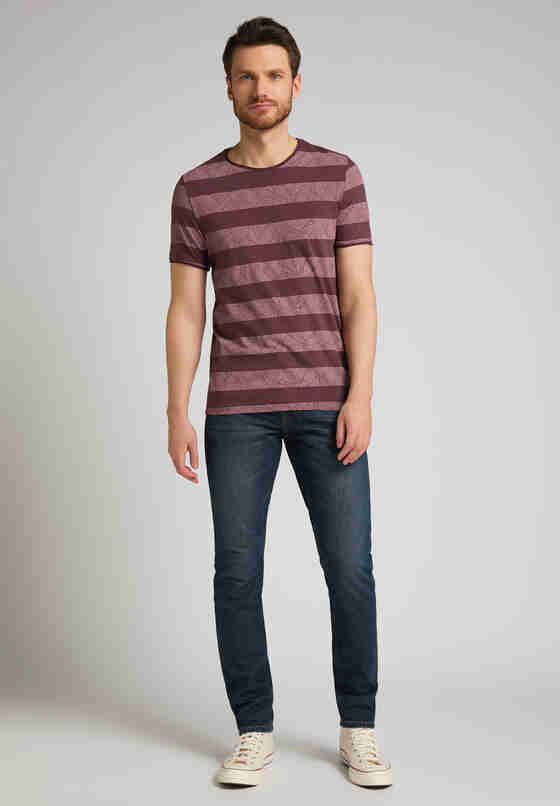 T-Shirt Style Aaron C Striped, Rot, model