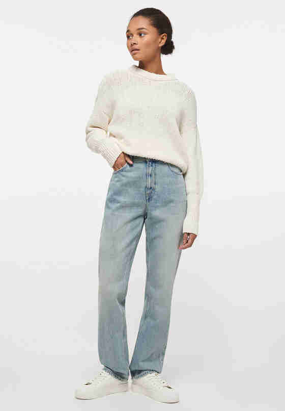 Sweater Strickpullover, Weiß, model
