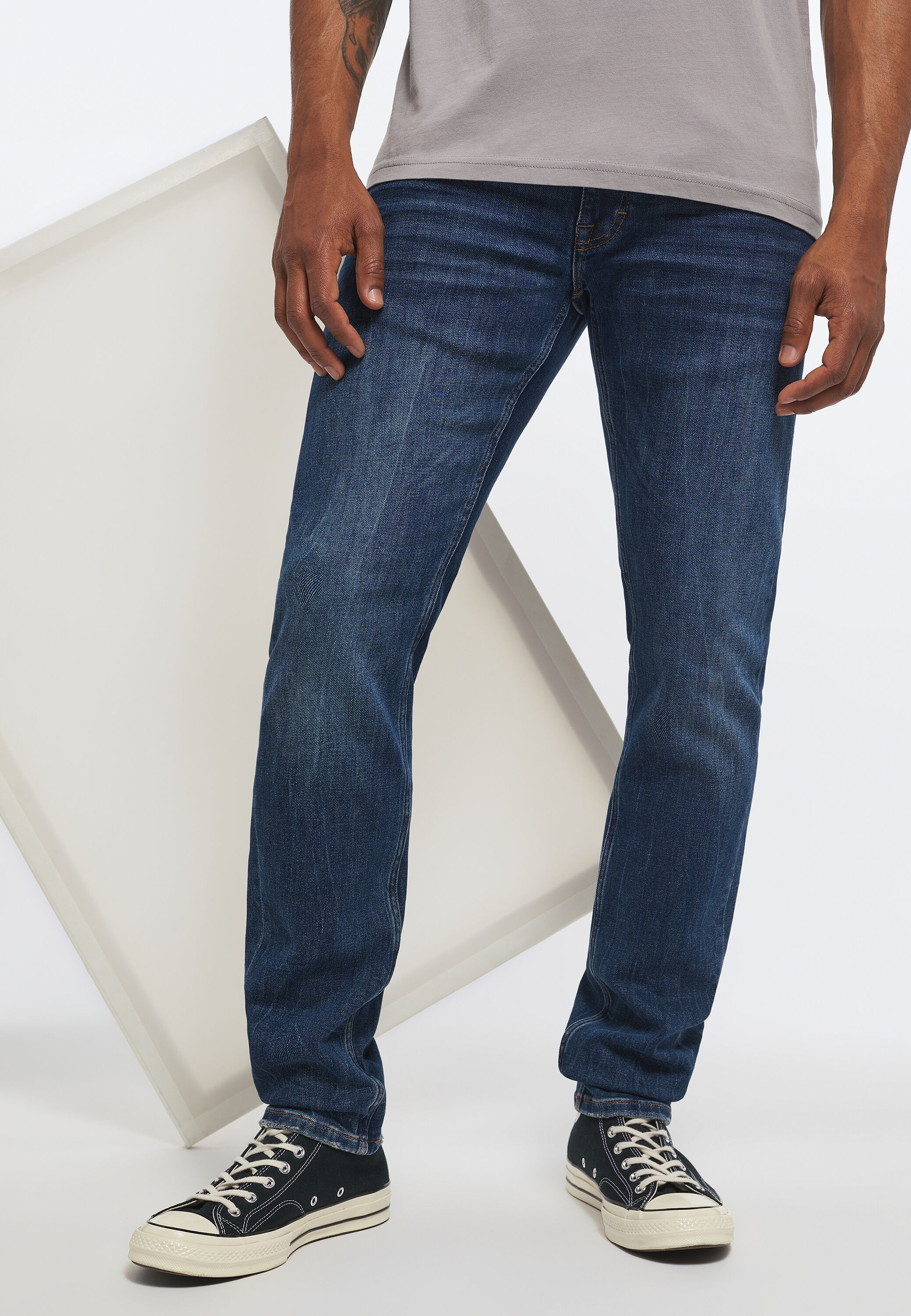 Mustang Denim Jeans  michigan tapered  in Blau für Herren Herren Bekleidung Jeans Legere und locker sitzende Jeans 