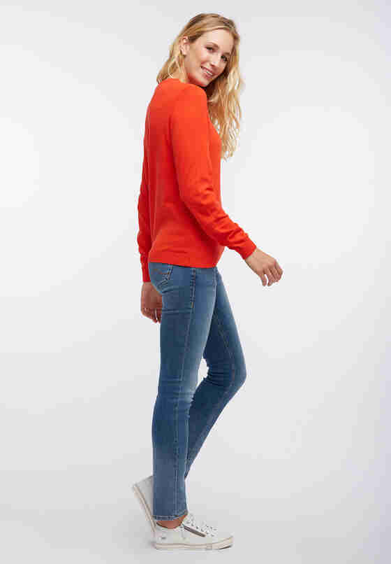 Sweater Basic-Pullover, Rot, model