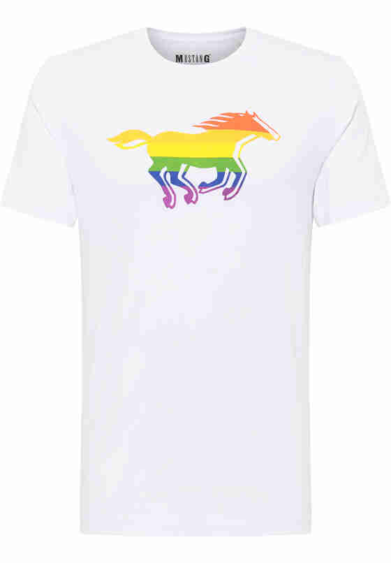 T-Shirt Style Alex C Pride, Weiß, bueste