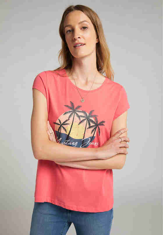 T-Shirt Style Alice C Print, Rot, model