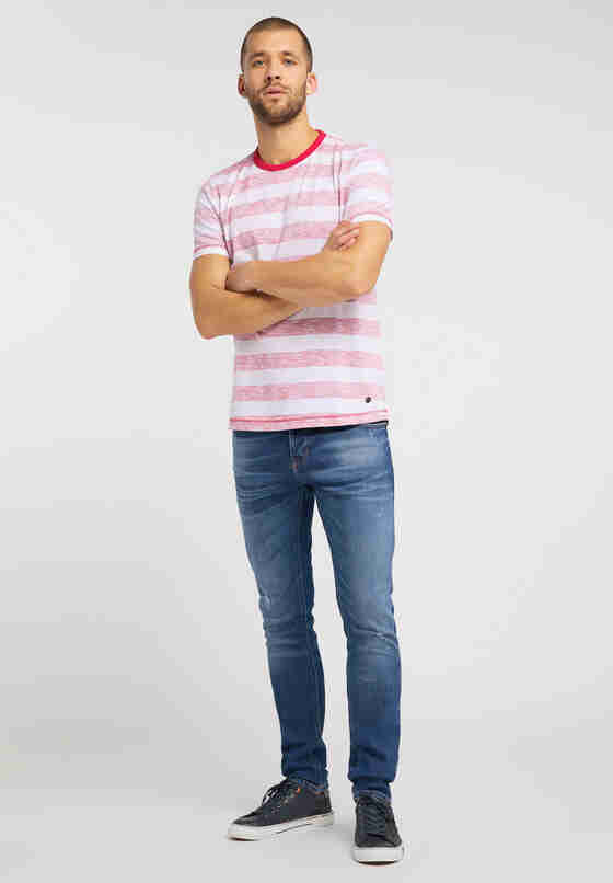 T-Shirt Alex C stripes, Rot, model