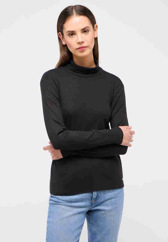 T-Shirt Langarmshirt, Schwarz, model