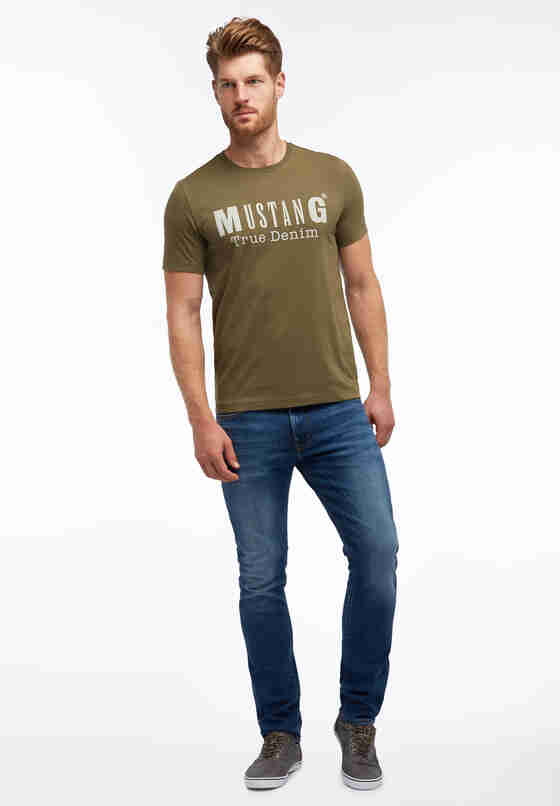 T-Shirt Label-Shirt, Grün, model