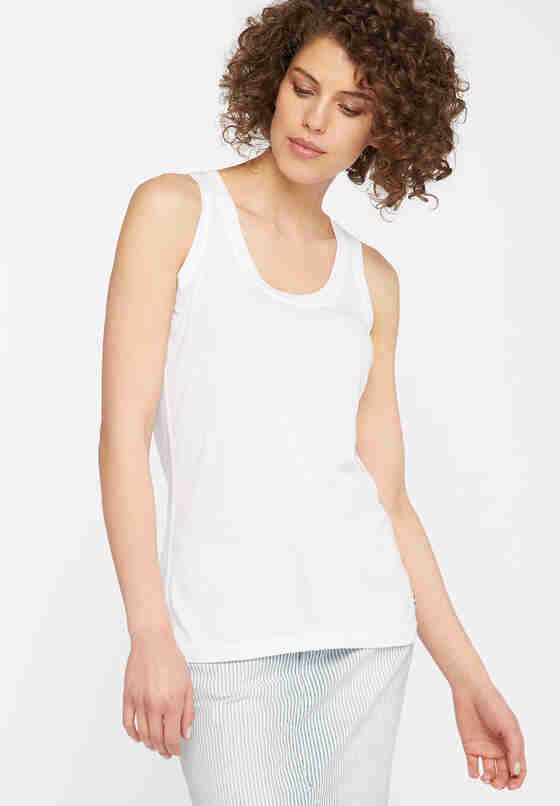 T-Shirt Basic-Tanktop, Weiß, model