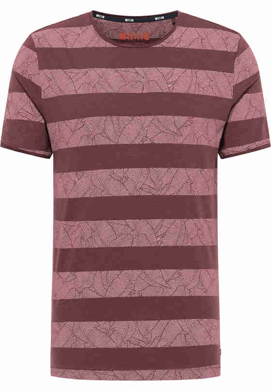 T-Shirt Style Aaron C Striped, Rot, bueste