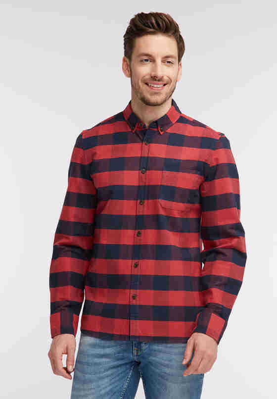 Hemd Button-down-Hemd, Rot, model