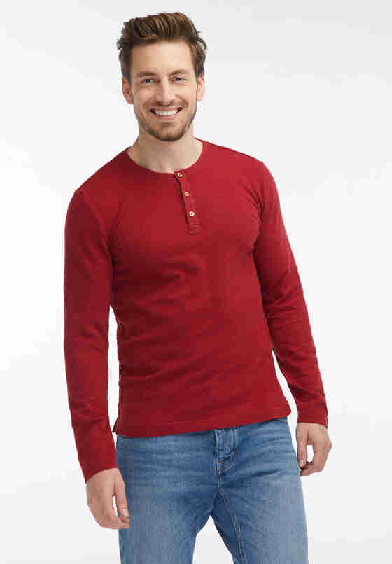 T-Shirt Henley, Rot, model