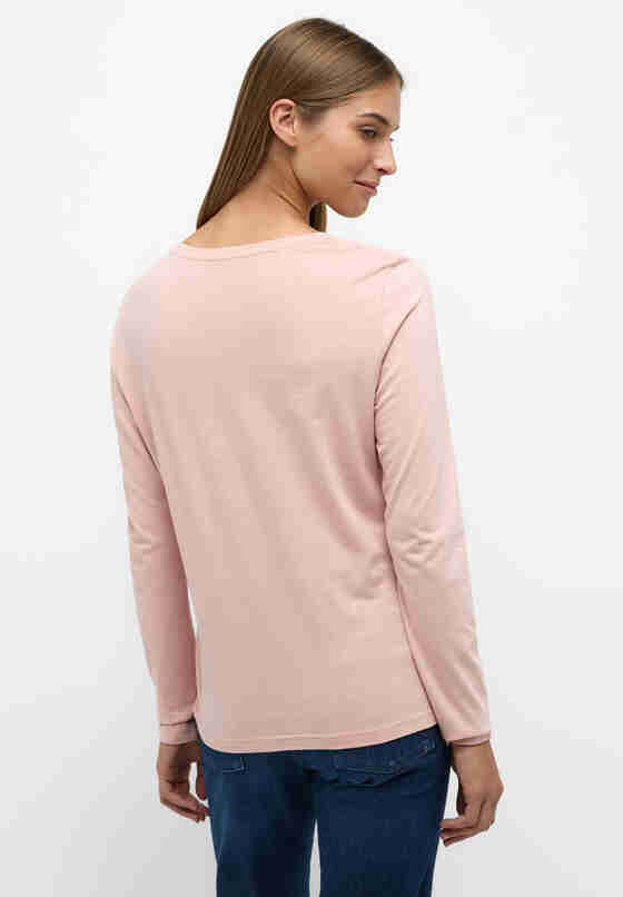 T-Shirt Langarmshirt, Rosa, model