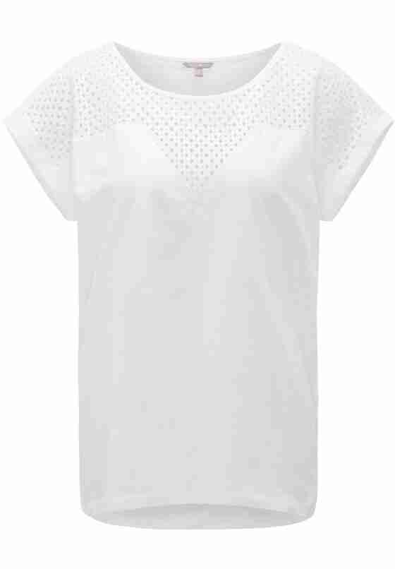 T-Shirt Spitzenshirt, Weiß, bueste