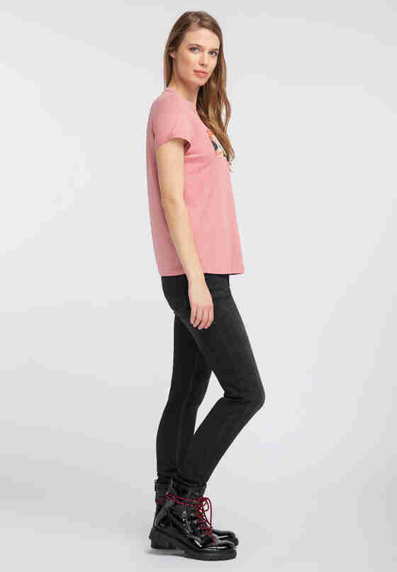 T-Shirt Label-Shirt, Rosa, model