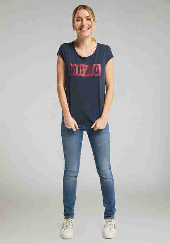 T-Shirt Alina C Logo Tee, Blau, model
