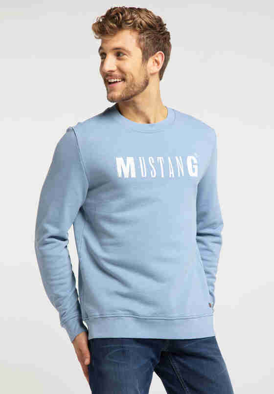 Sweatshirt Logo-Sweater, Blau, model