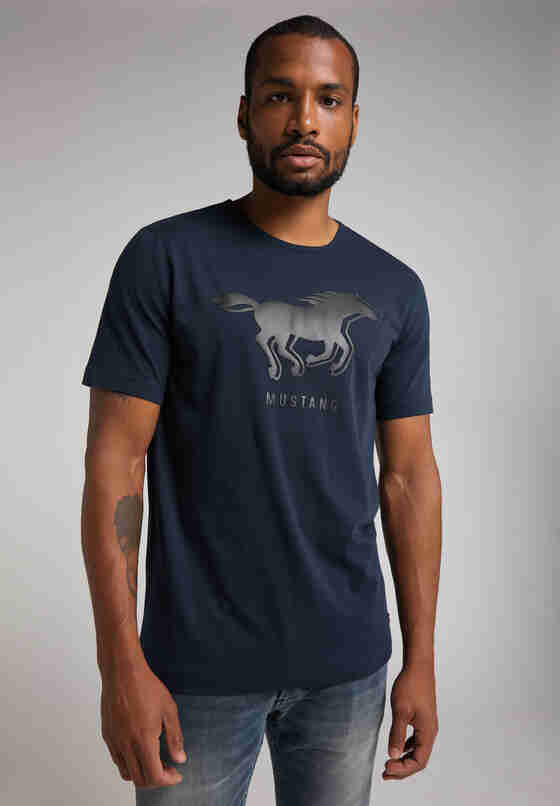 T-Shirt Printshirt, Blau, model