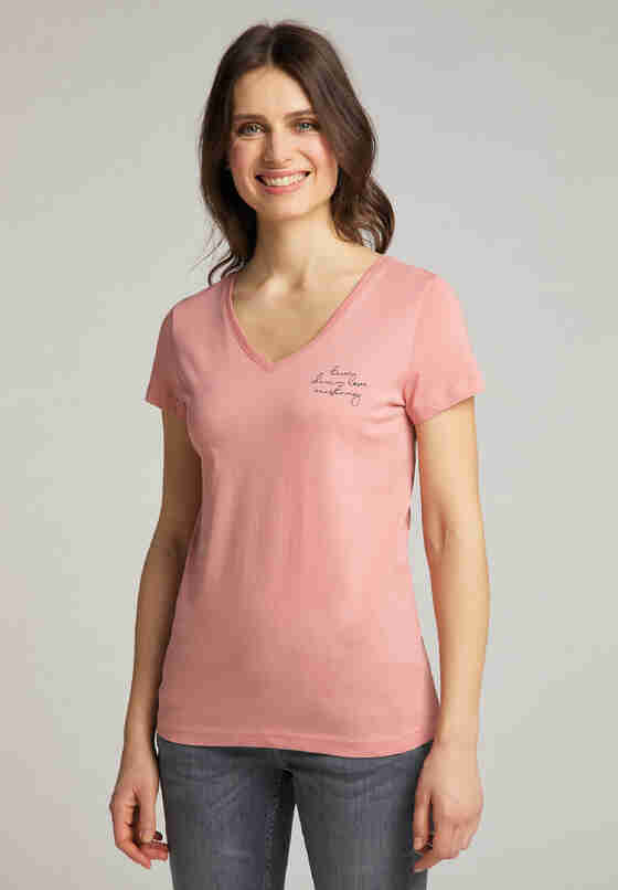 T-Shirt Style Alexia V Print, Rosa, model