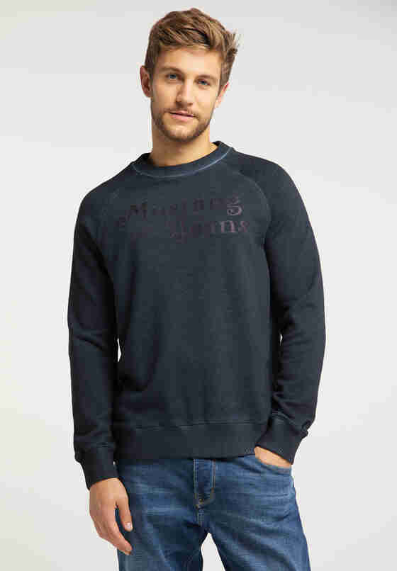 Sweatshirt Print-Sweater, Blau, model