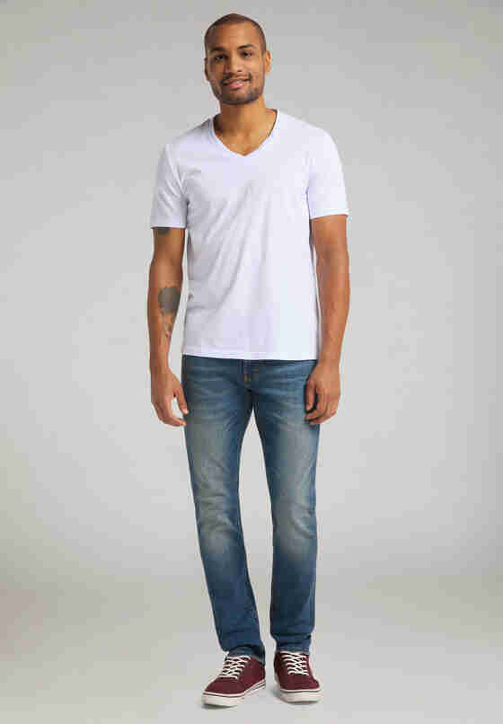 T-Shirt Shirt-Doppelpack, Weiß, model