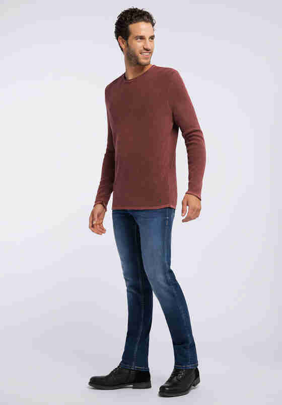 Sweater Emil C Waffle, Rot, model