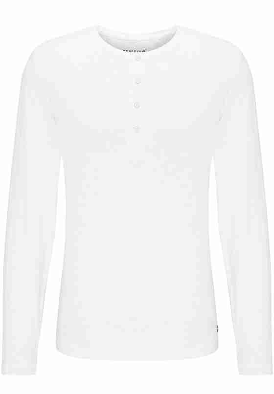 T-Shirt Basic-Henley, Weiß, bueste