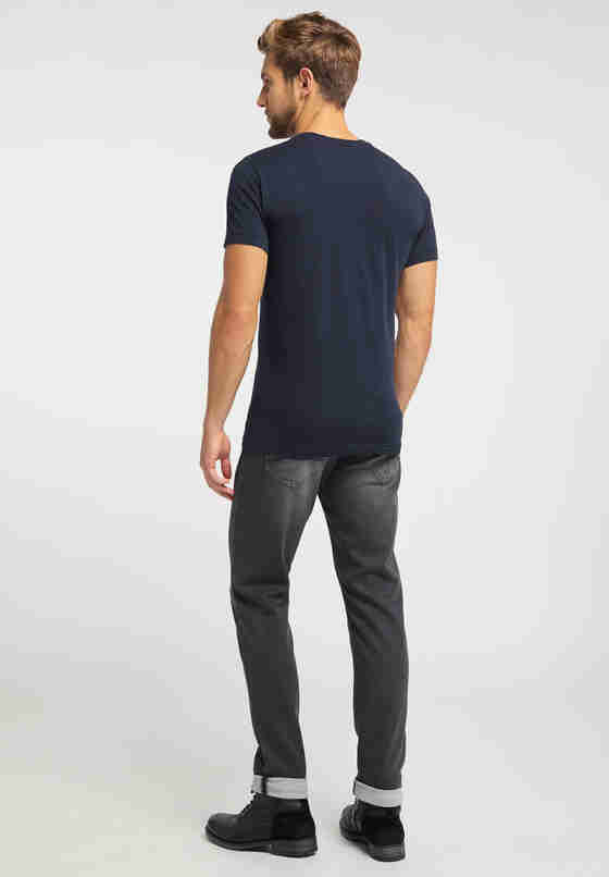 T-Shirt Aaron C Print, Blau, model