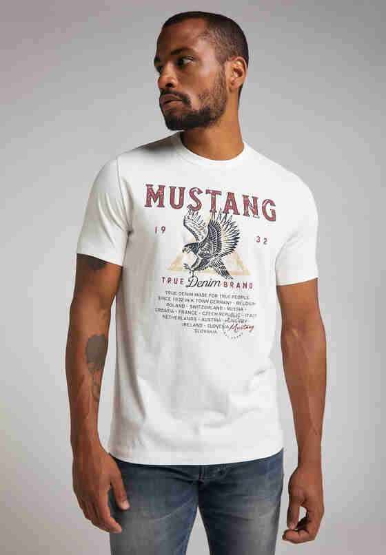 T-Shirt Printshirt, Weiß, model