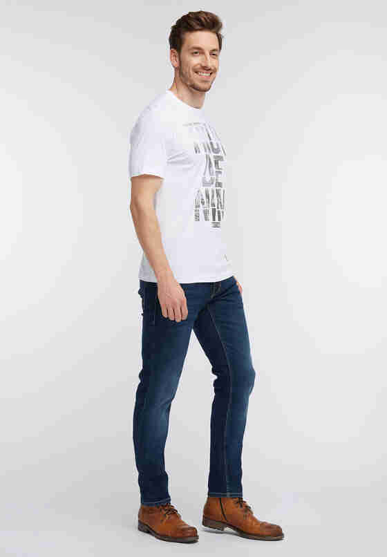 T-Shirt Print-Shirt, Weiß, model