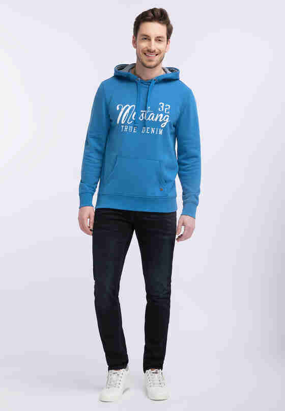 Sweatshirt Logoprint Hoodie, Blau, model