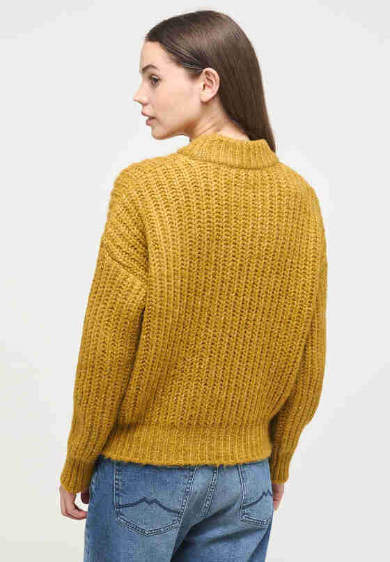 Sweater Strickpullover, Goldfarben, model