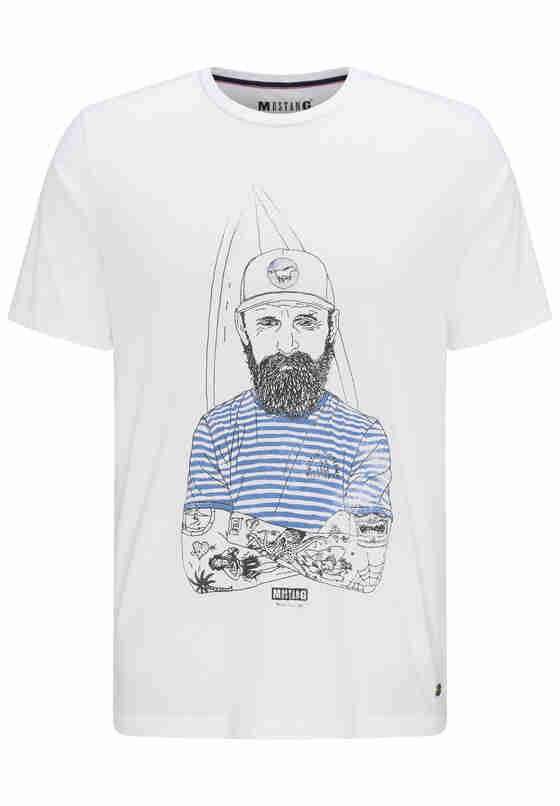 T-Shirt Illustration Tee, Weiß, bueste