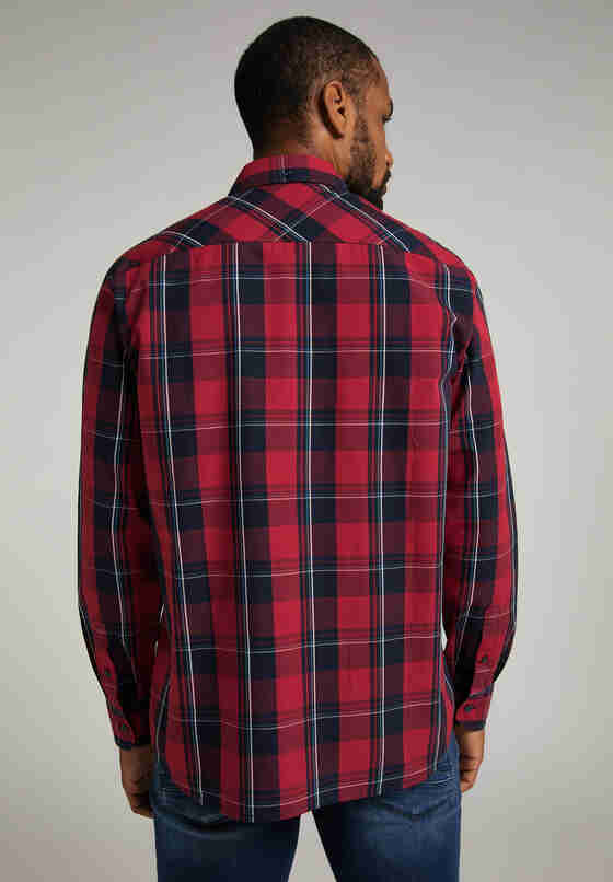 Hemd Style Clemens Mixed check, Rot, model