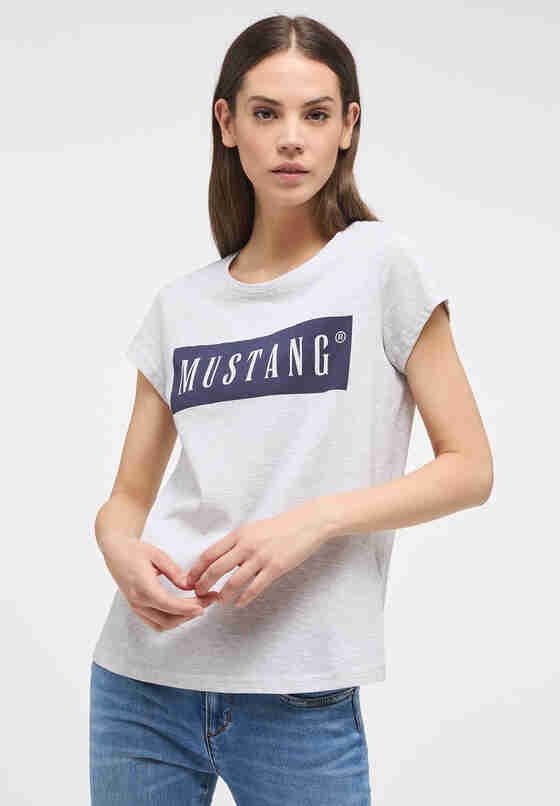 T-Shirt Print-Shirt, Grau, model