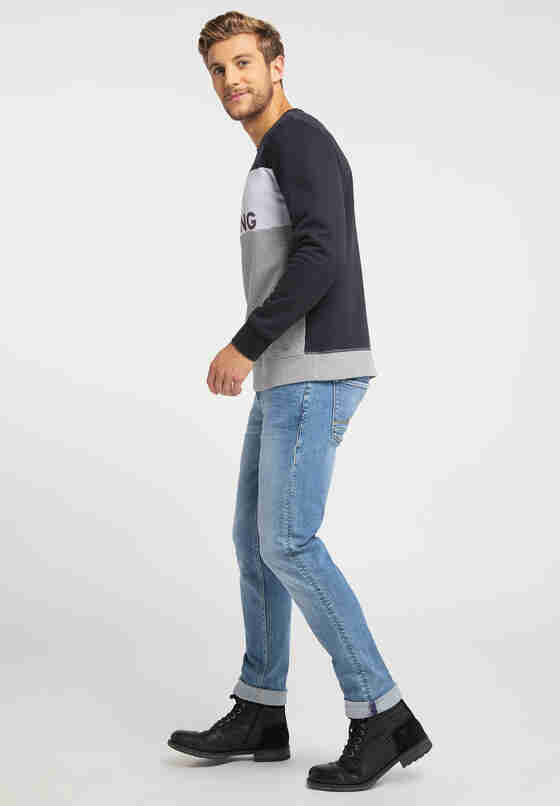 Sweatshirt Ben C Fabric Mix, Grau, model