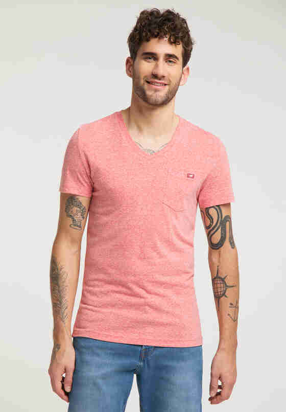 T-Shirt Aaron V Basic, Rot, model
