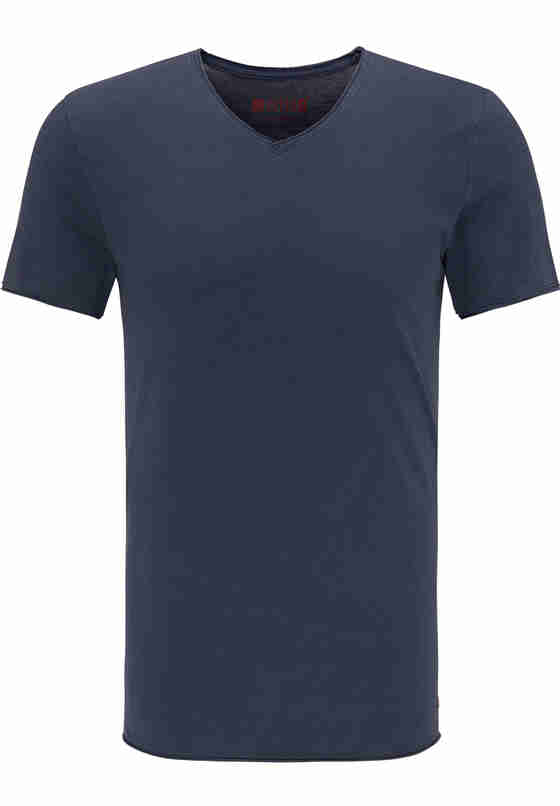 T-Shirt Aaron V Washed, Blau, bueste